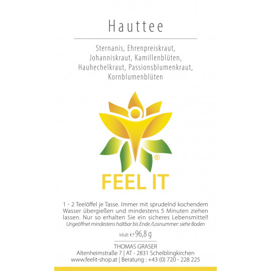 Feel It Hauttee Etikett